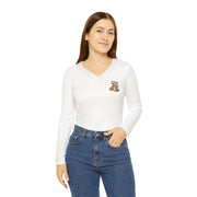 Women's Long Sleeve V-neck Shirt